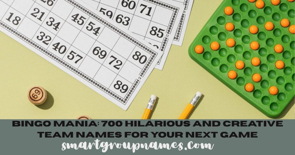 General Clever Bingo Names
