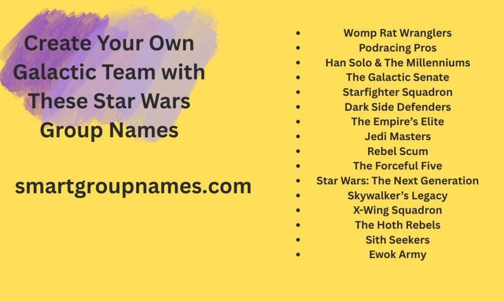 Star Wars Group Names