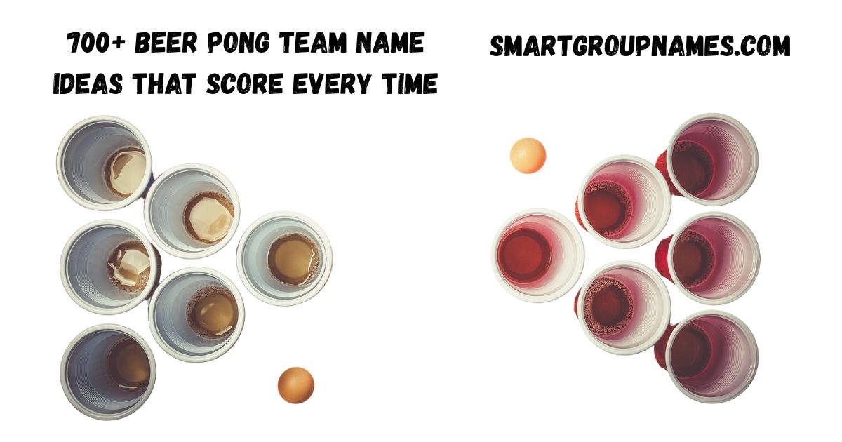 beer pong team names
