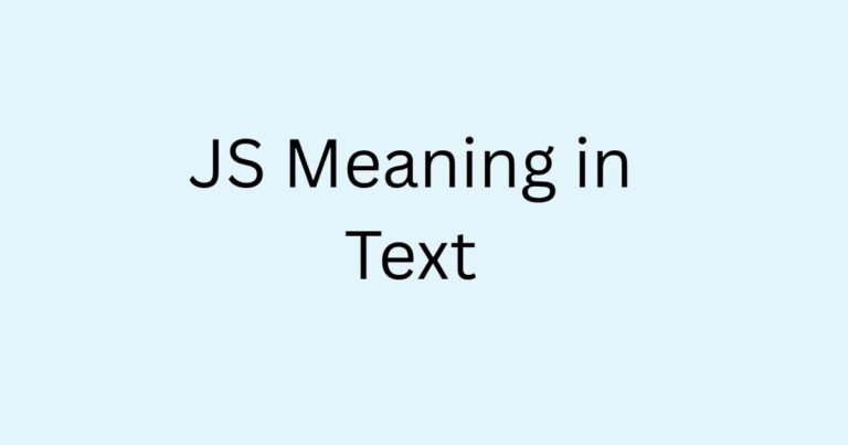 JS Meaning in Text
