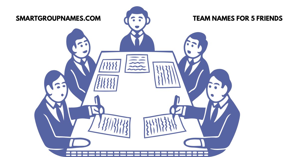 TEAM NAMES FOR 5 FRIENDS
