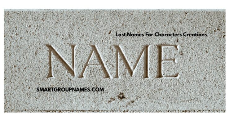 last names for characters creations