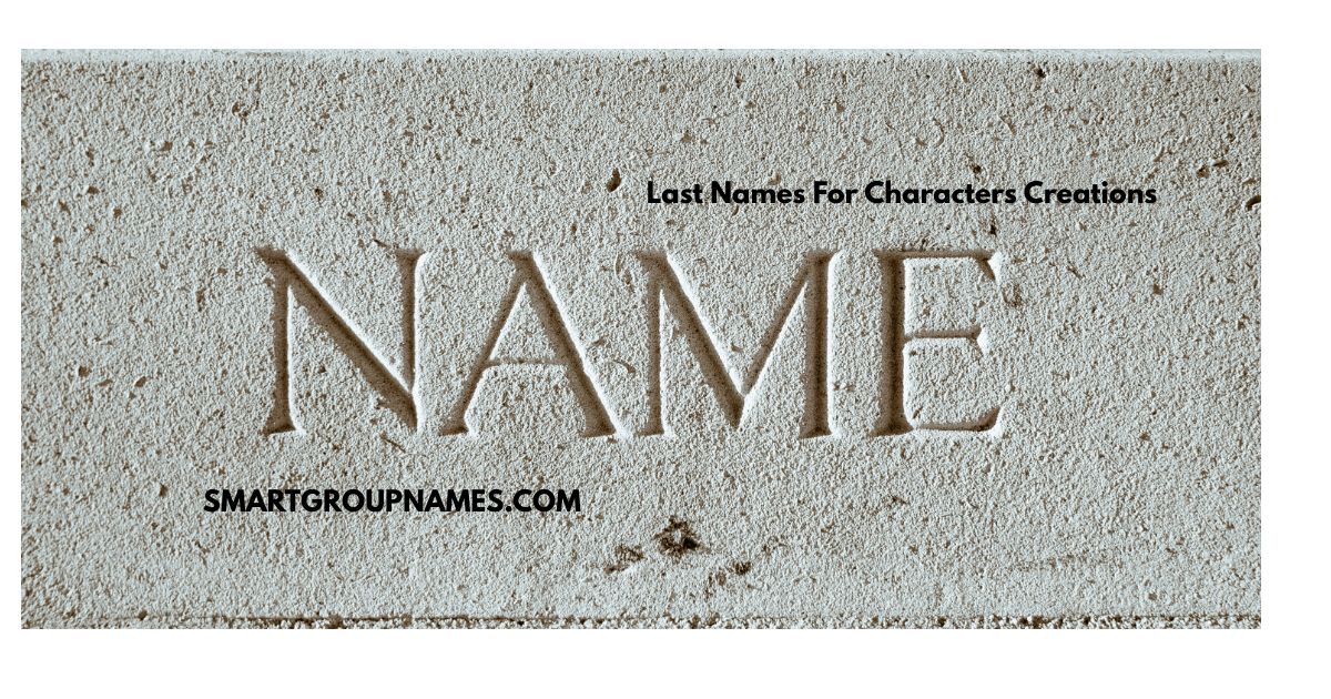 last names for characters creations